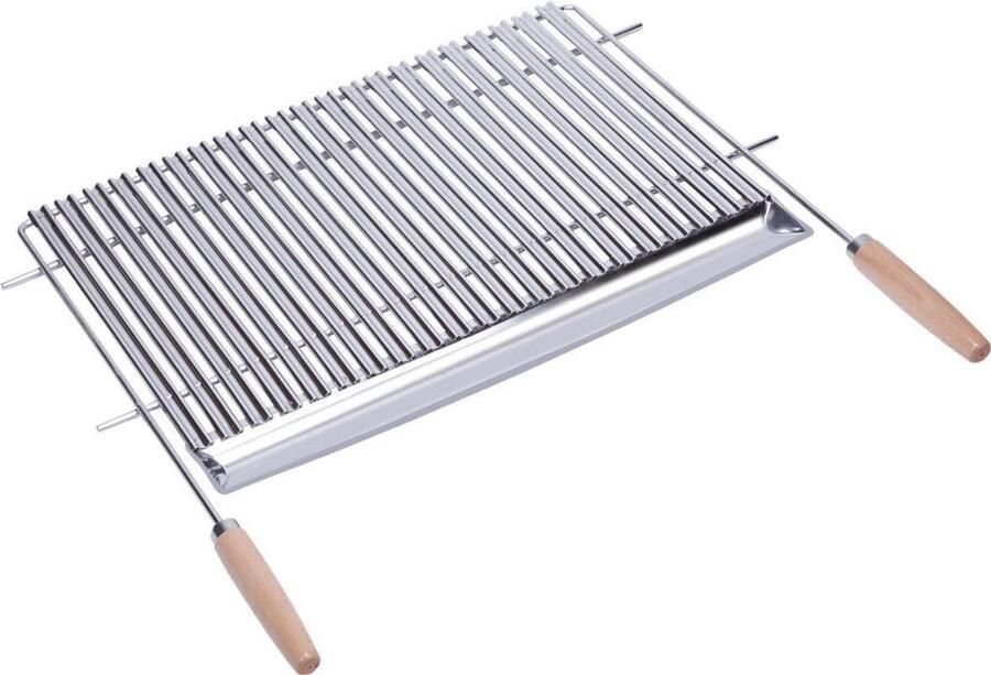 Grillrooster BBQ rooster Buiten koken Roestvrij staal 80 x 44 cm Zilver