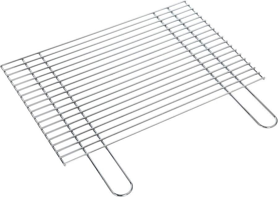 Grillrooster BBQ rooster Buiten koken Verchroomd 58 x 30 cm Zilver - Foto 2