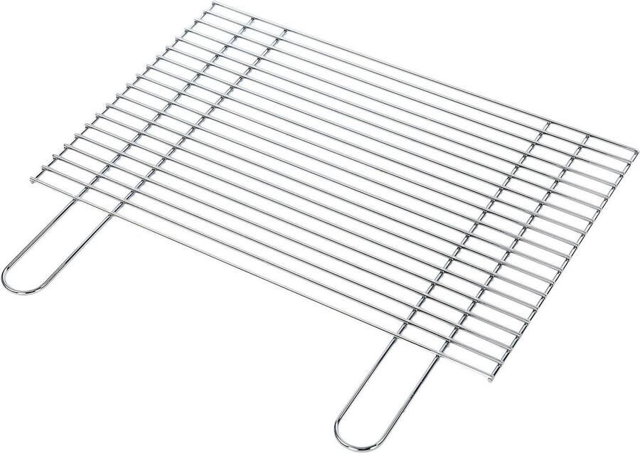 Grillrooster BBQ rooster Buiten koken Verchroomd staal 58 x 30 cm Zilver