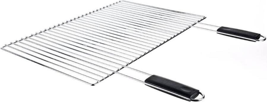 Grillrooster BBQ rooster Buiten koken Verchroomd staal 60 x 40 cm Zilver