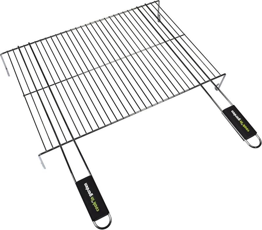Grillrooster BBQ rooster Buiten koken Vlambestendig 60 x 40 cm Zwart