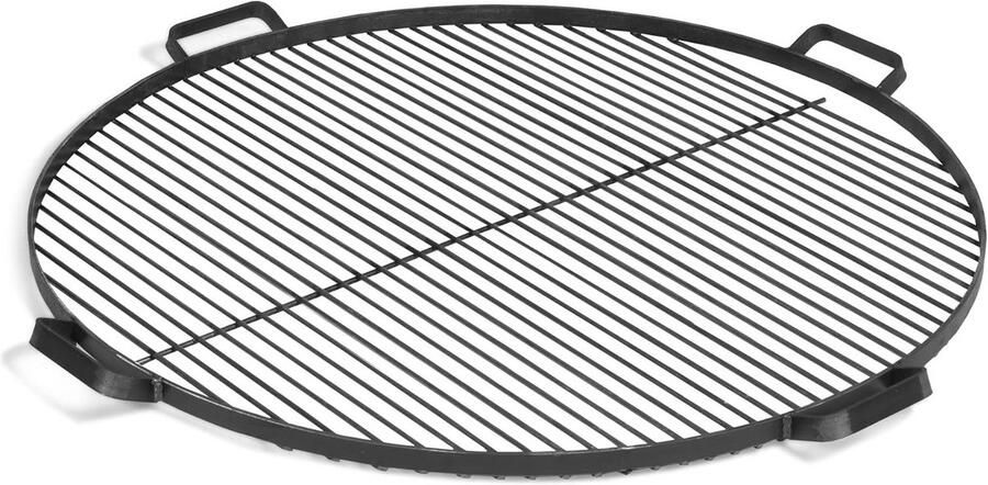 Grillrooster Gietijzer Barbecue Rooster Buiten Koken Met 4 Handgrepen 60 cm Diameter Zwart