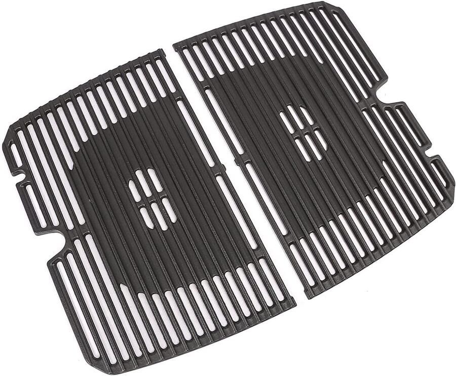 Grillrooster Gietijzer Barbecue Platen Buiten Koken Massief Materiaal 35 x 235 cm Zwart