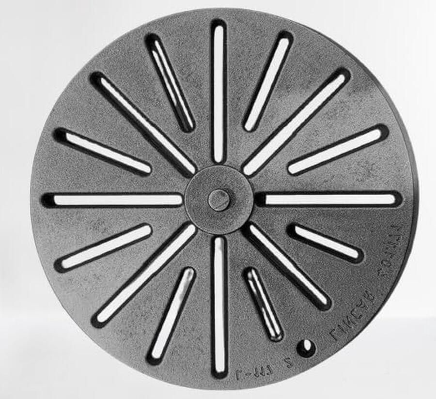 Grillrooster Gietijzer Barbecue Rooster Houtkachel Onderdeel Origineel Reserveonderdeel Diameter 25 cm Zwart