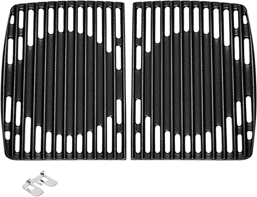Grillrooster Gietijzer BBQ Rooster Lekker Grillen Optimale Warmte 33 x 25 cm Zwart