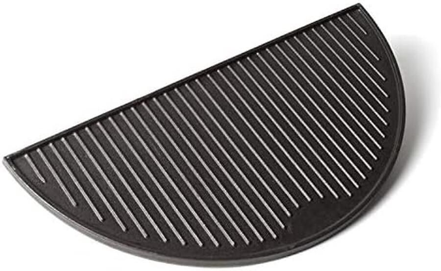 Grillrooster Gietijzer Halve Maan Barbecueën Buiten Heavy Duty Ontwerp 49.5cm Zwart