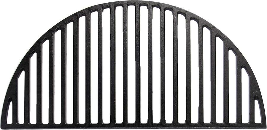 Grillrooster Gietijzer Halve Maan Rooster Kamado Grillen Half Moon Design 34.5 x 17.5 cm Zwart