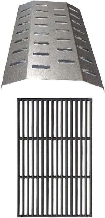 Grillrooster Gietijzer Reserveonderdeel Barbecueën Buiten Origineel Onderdeel 45 x 30 cm Zwart