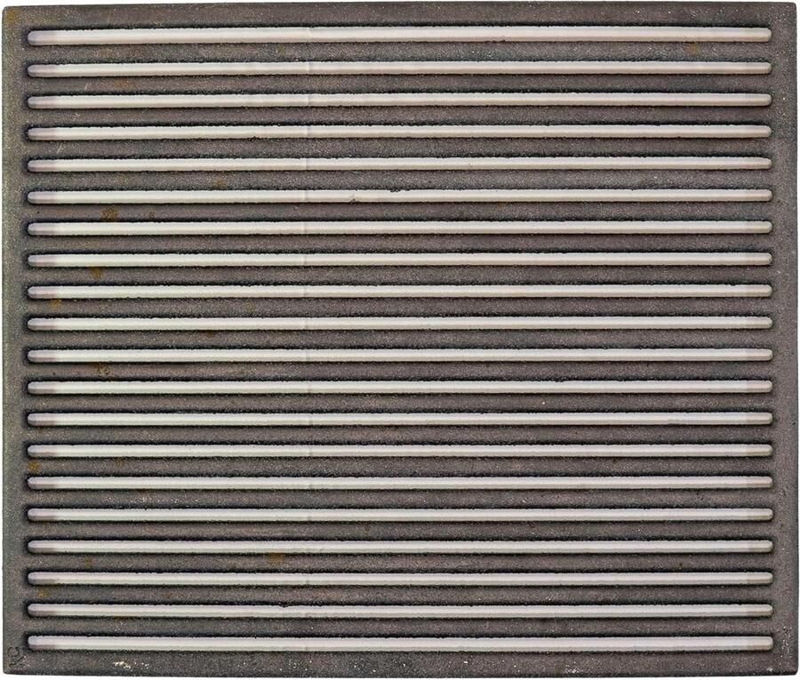 Grillrooster Gietijzer Vervangend Rooster Barbecueën Buiten Gelijkmatige Warmteverdeling 37 x 27 x 1 cm Zwart