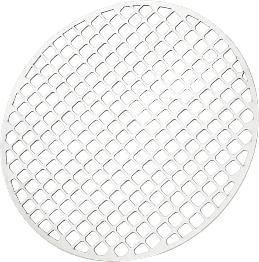 Rond Grillrooster Stalen Rooster Buiten Koken Draagbaar Ontwerp 20 cm Diameter Zilver