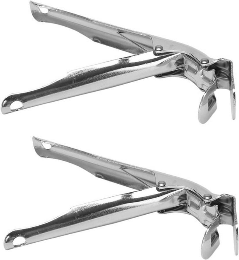 Grillrooster Lifter Grill Tang Grill Accessoire Anti-verbranding 20.5 x 11.5 cm Zilver