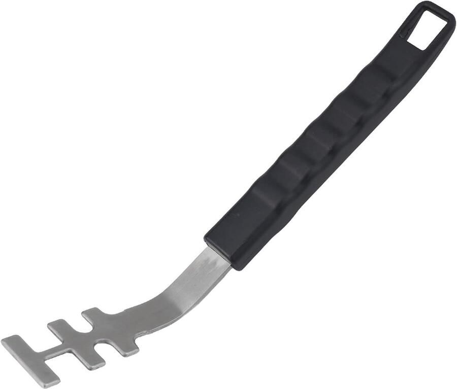 Grillrooster Lifter Hittebestendig Gereedschap Veilig Grillen Compact Ontwerp 27.5 cm Zwart en Zilver