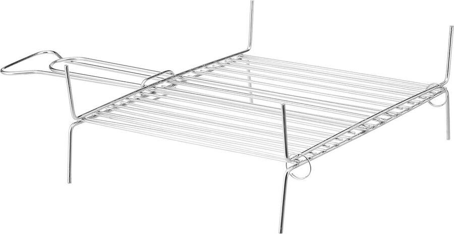 Grillrooster met 13 verticale stangen en schelp van staal 25x30 cm