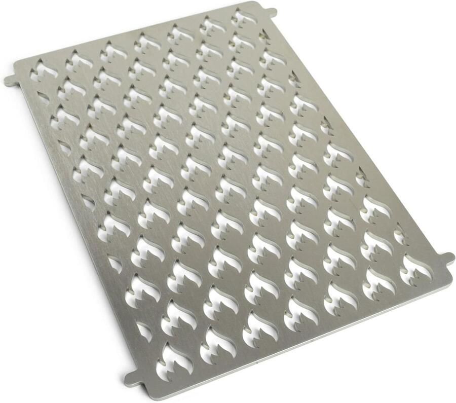 Grillrooster Plancha rooster Buiten koken Roestvrij staal 28.5 cm Zilver