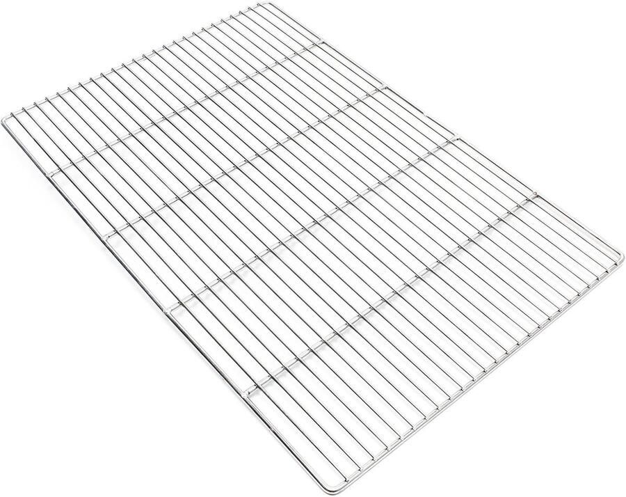 Grillrooster rechthoek 60 x 40 cm roestvrij voor barbecue gasgrill bbq