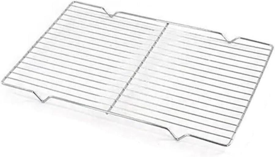 Grillrooster Rechthoekig BBQ Net Outdoor Koken Anti-aanbaklaag 20.5 x 30 cm Zwart