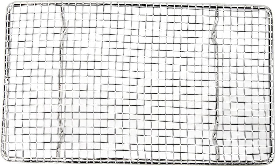 Grillrooster Rechthoekig Kooknet BBQ Vlees Grillen Roestvrij Staal 19x11 cm