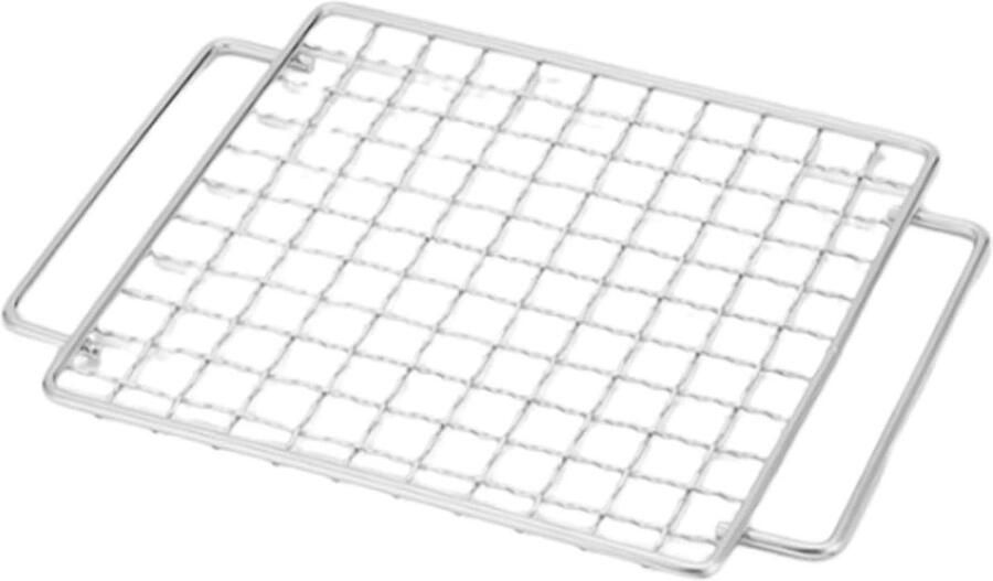 Grillrooster Roestvrij Staal Barbecue rooster Buiten koken Hittebestendig materiaal 10 x 200 x 10 mm Zilver