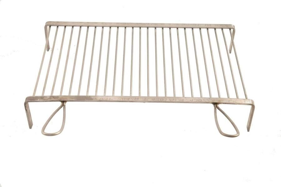 Grillrooster Roestvrij Staal BBQ Rooster Buiten Koken Handgemaakt Ambachtelijk 60 x 37 cm Zilverkleurig