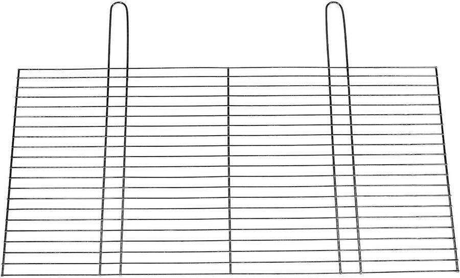 Grillrooster Roestvrij Staal BBQ rooster Buiten koken Met handvatten 50 x 40 cm Zilverkleurig
