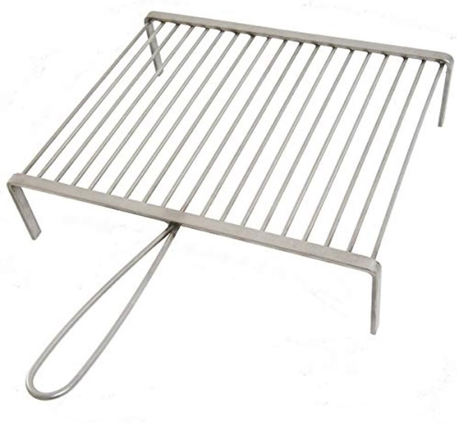 Grillrooster Roestvrij staal Buiten koken Hoge thermische efficiëntie 35 x 40 cm Zilver