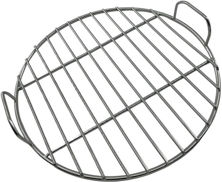 Grillrooster Roestvrijstaal BBQ Rooster Buiten Koken Met Handvat 55 cm Zilver