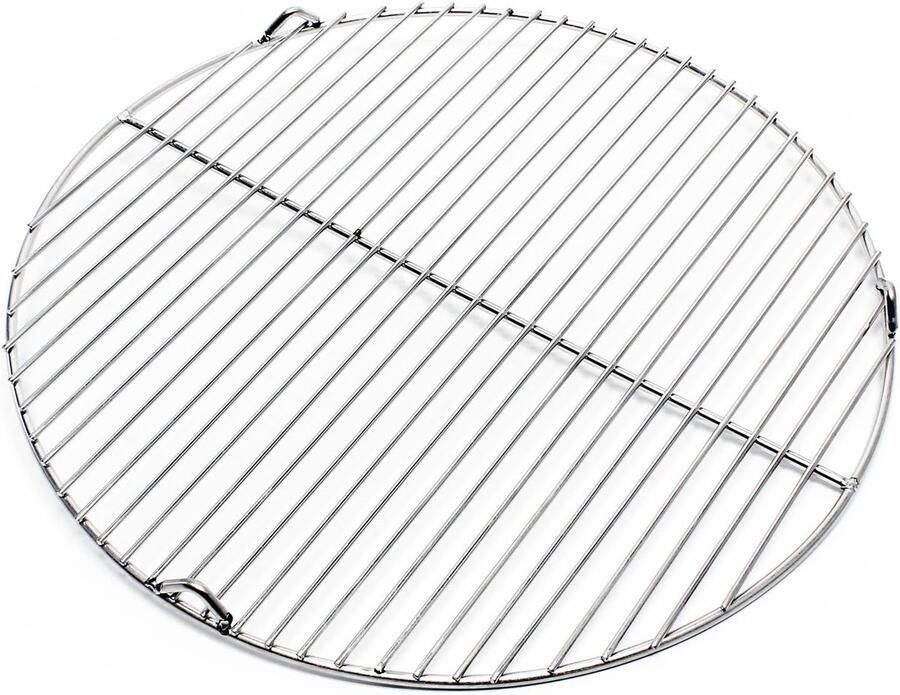 Grillrooster rond 44 5 cm roestvrij voor barbecue gasgrill bbq