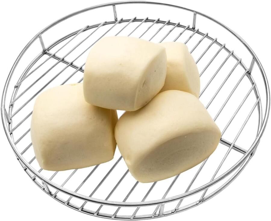 Grillrooster Rond Bakrek Koelen Buiten Koken Gelijkmatige Warmte 24 cm Zilver