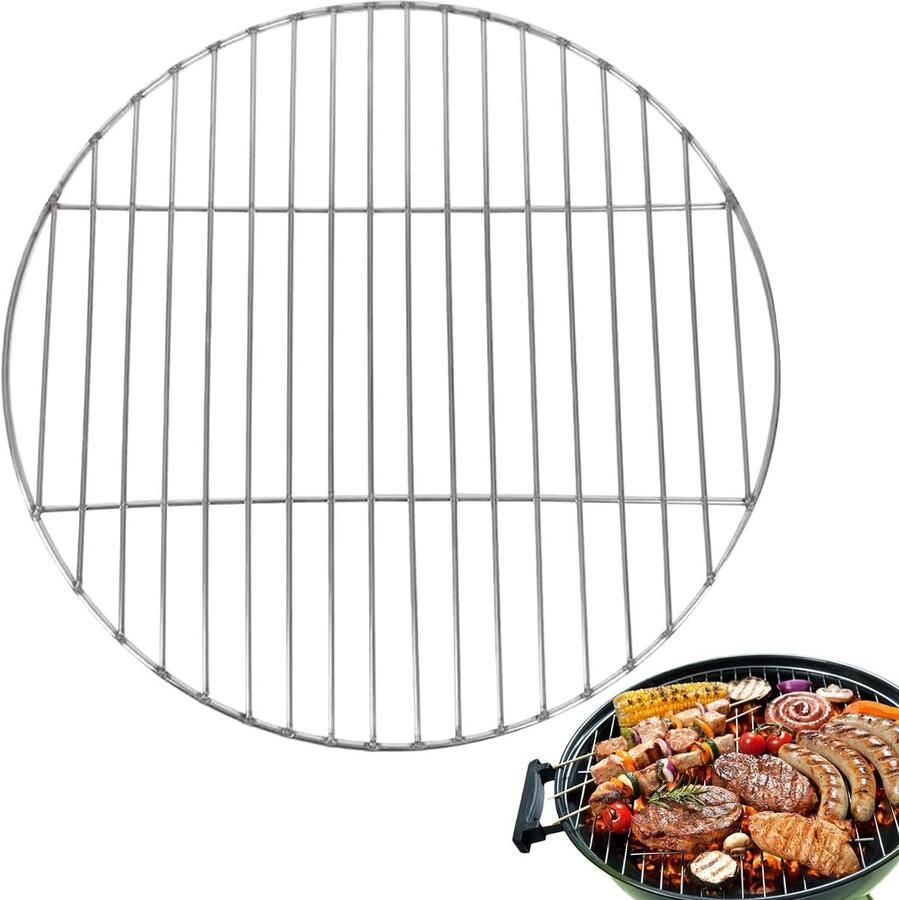 Grillrooster Rond Barbecue Bakplaat Buiten Koken Roestvrij Staal 34 cm Diameter