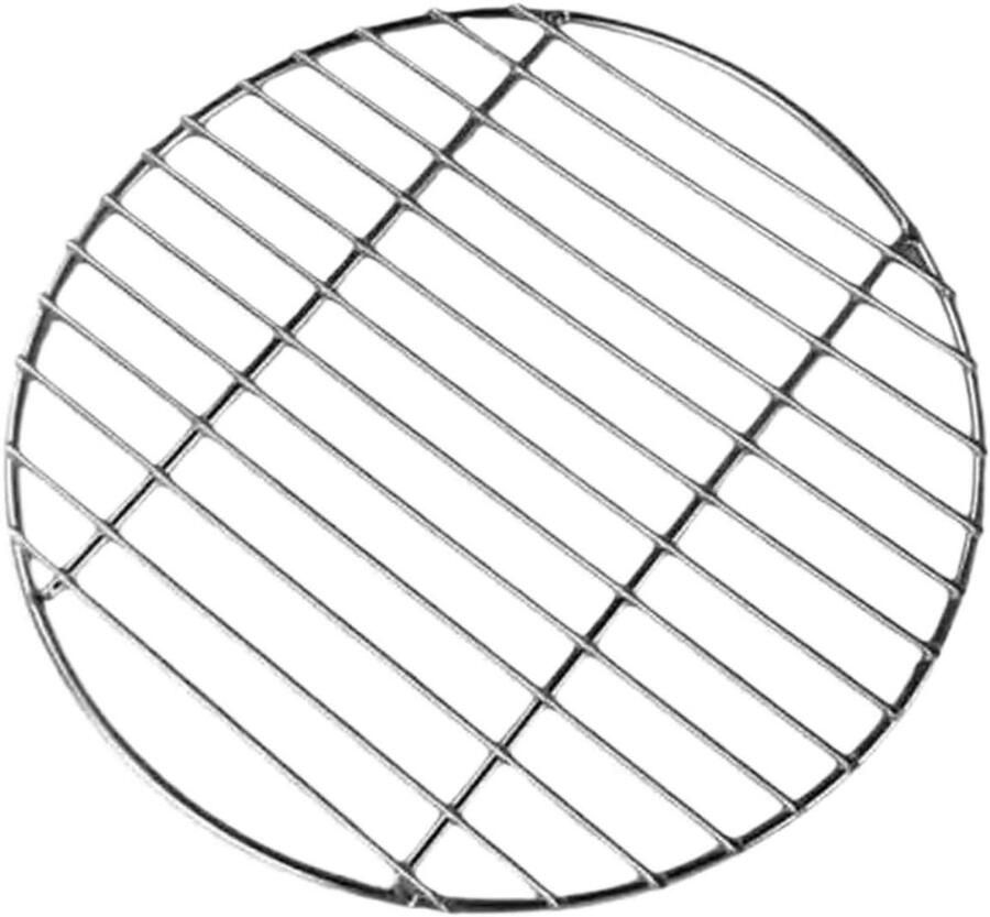 Grillrooster Rond Barbecue Net Buiten Koken Gelijkmatige Warmteverdeling 22 x 22 cm Zilver