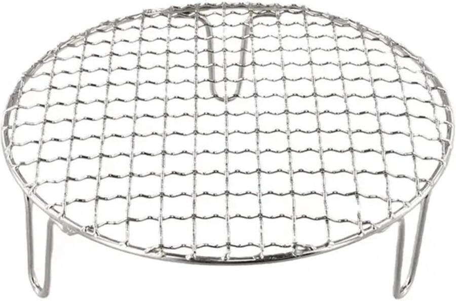Grillrooster Rond Barbecue Net Buiten Koken Roestvrij Staal 25 cm Diameter Zilver