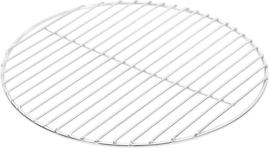 Grillrooster Rond Barbecue rooster Buiten Koken Roestvrij Staal 304 Ø 37 cm Zilverkleurig