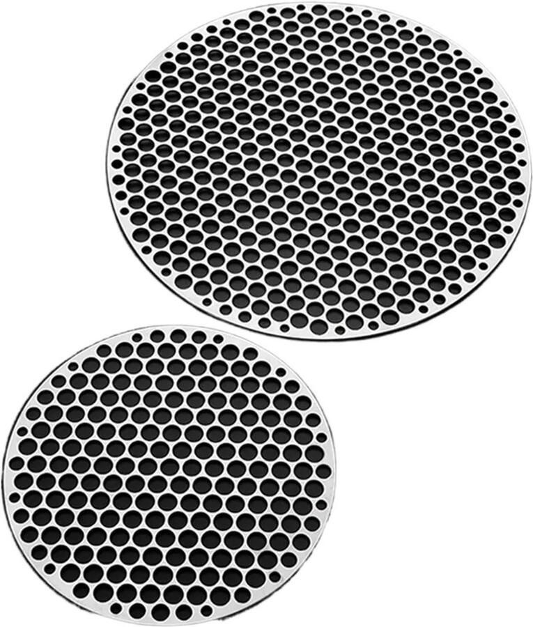 Grillrooster Rond BBQ Mat Roosternet Buiten Koken In Hoogte Verstelbaar 24 cm Zilver