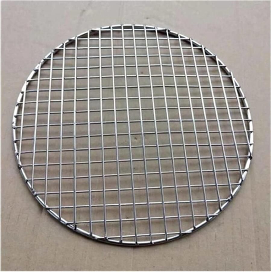 Grillrooster Rond BBQ Net Buiten Koken Roestvrij Staal 21 cm Zilver