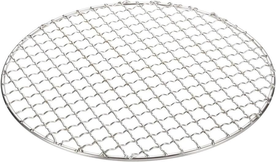 Grillrooster Rond BBQ Rooster Bakken en Grillen Roestvrij Staal 22 cm Zilver