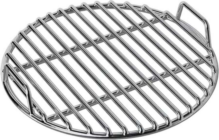Grillrooster Rond BBQ Rooster Buiten Koken Hittebestendig Handvat 30 cm Zilver