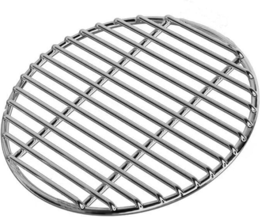 Grillrooster Rond BBQ Rooster Buiten Koken Roestvrij Staal 40 cm Zilver