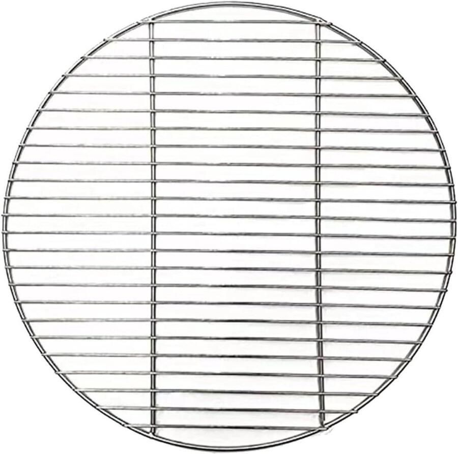 Grillrooster Rond BBQ Rooster Buiten Koken Roestvrij Staal 45 cm Zilver