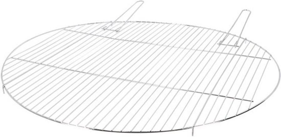 Grillrooster Rond BBQ rooster Buiten koken Stabiel met pinnen 82.5 cm Zilver
