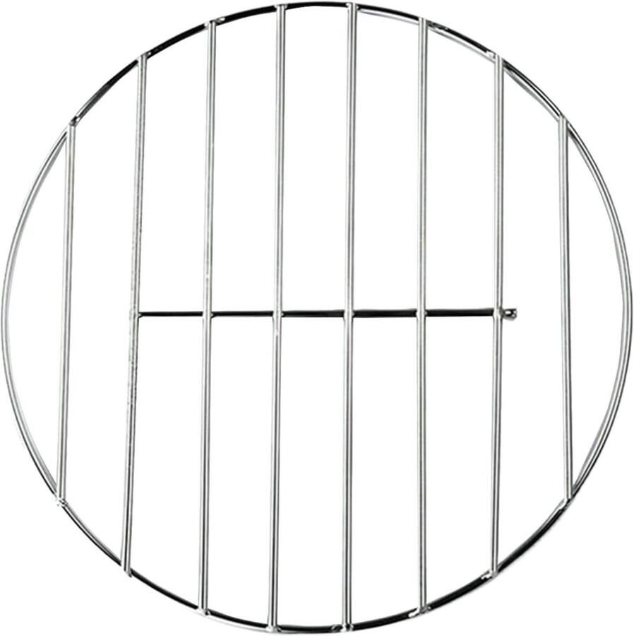 Grillrooster Rond Kookrek Staal Buiten Koken Roestvrij Staal 30 cm Zilver