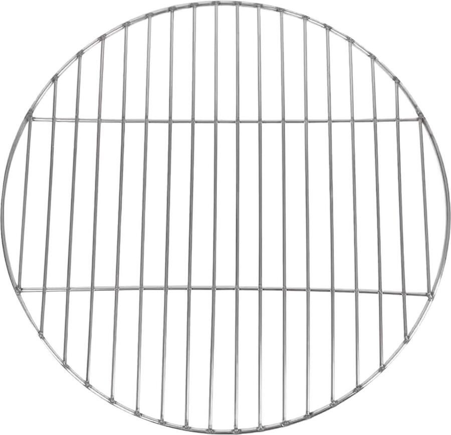 Grillrooster Rond Kookrooster Bakplaat Buiten Koken Roestvrij Staal 34 cm Zilver