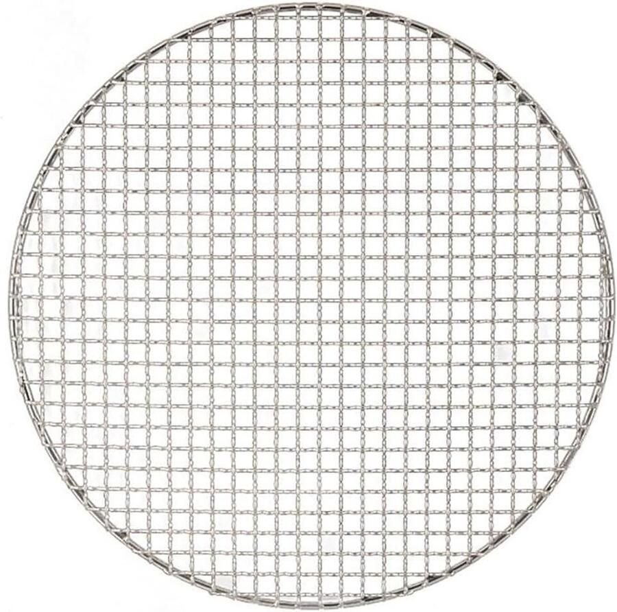Grillrooster RVS Barbecue Net Buiten Koken Gevlochten Staaldraad 48 cm Zilver