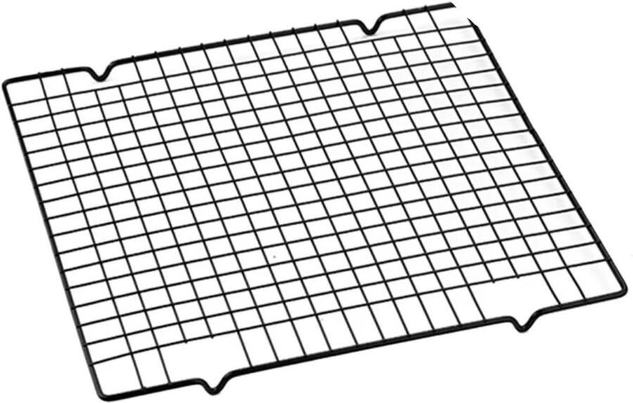 Grillrooster RVS Barbecue Net Gelijkmatig Koken Herbruikbaar & Makkelijk 40.7 x 24.9 cm Zilverkleurig