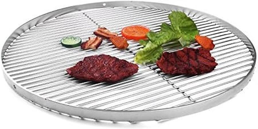Grillrooster RVS Barbecue rooster Buiten koken Galvanisch gereinigd oppervlak 50 cm Zilver