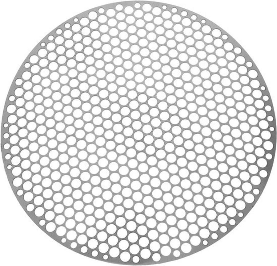Rond Grillrooster Barbecue Net Kleine Ingrediënten Grillen Gelijkmatige Warmteverdeling 30 cm Zilver