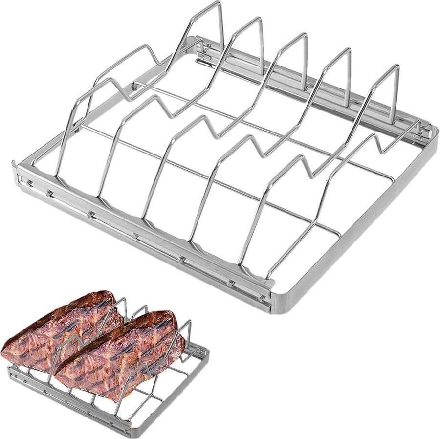 Grillrooster RVS Barbecue rooster Buiten koken Gelijkmatige warmteverdeling 272 x 224 cm Zilver