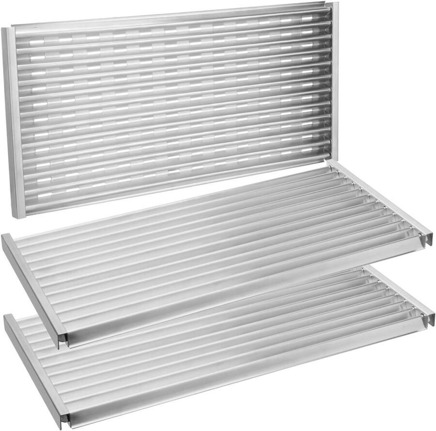 Grillrooster RVS BBQ rooster Grillplaat Barbecueën Roestvrij Staal 432 cm Zilver