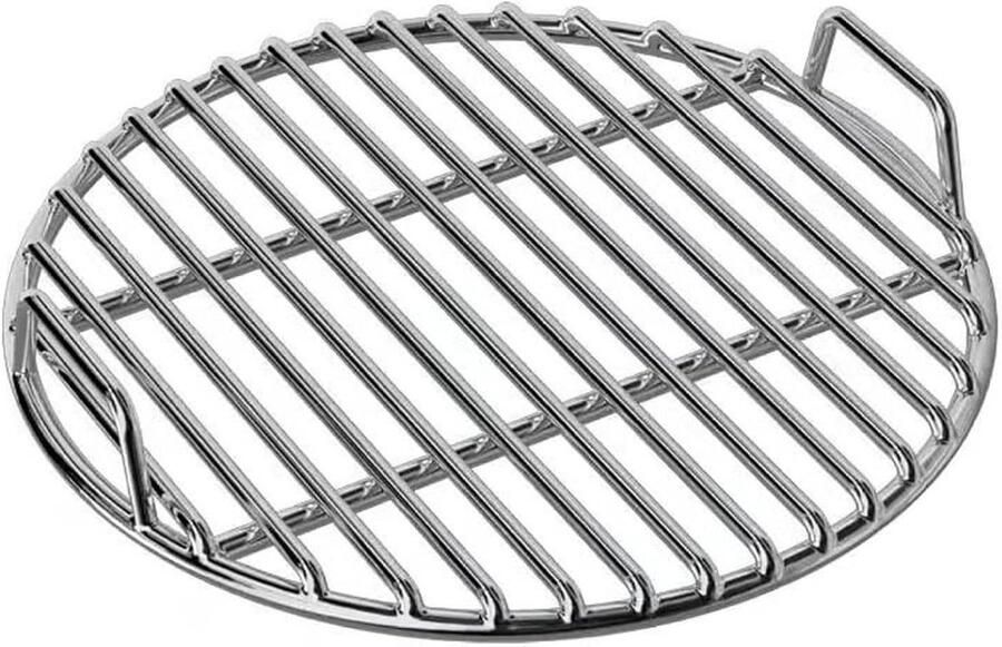 Grillrooster RVS BBQ rooster Vleesrooster Buiten koken Extra dik staal 38 cm Zilver