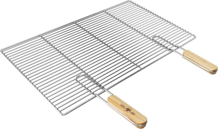 Grillrooster RVS BBQ rooster Vleesrooster Buiten koken Voedselveilig roestvrij staal 67 x 40 cm Zilver