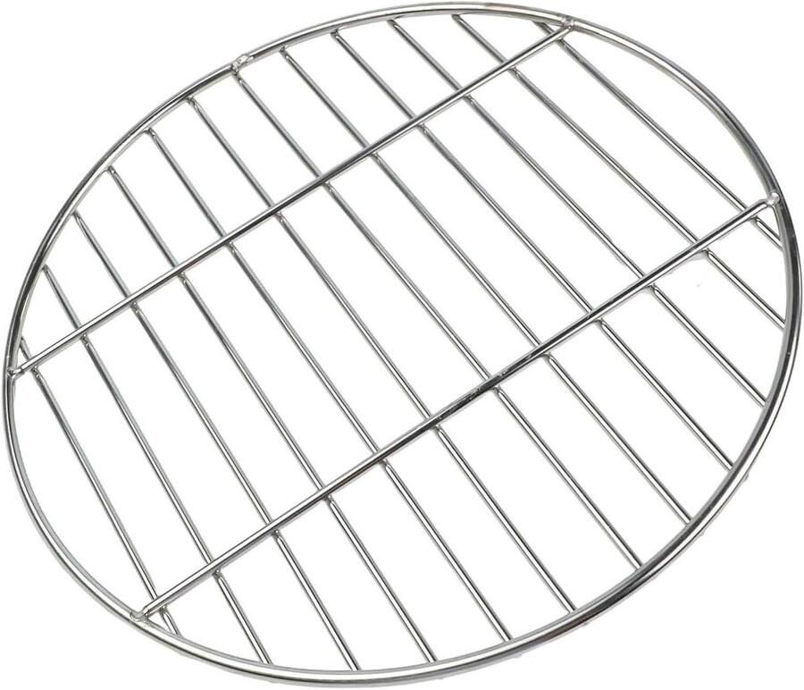 Grillrooster RVS Kookrooster Barbecue Buiten koken Gelijkmatige warmteverdeling 33 cm Zilver